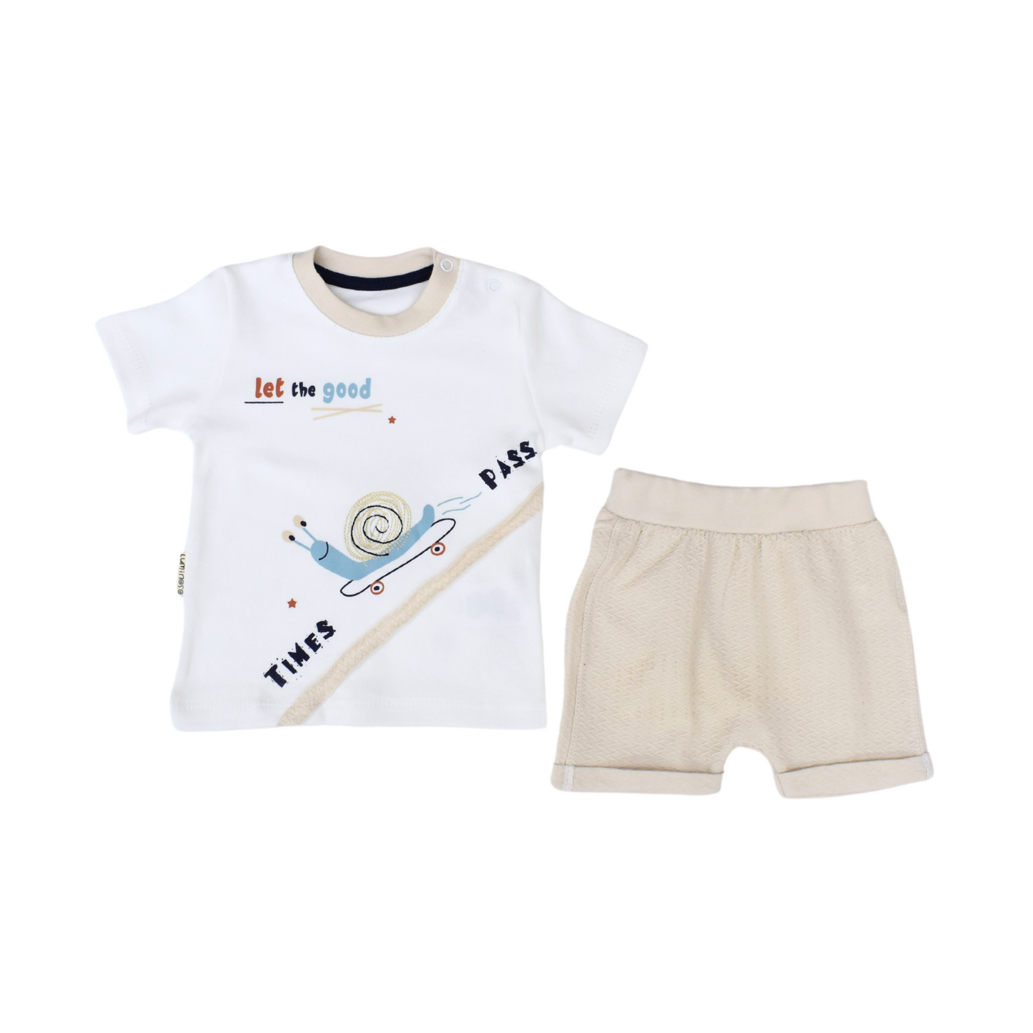 Stylish Snail Baby Boys Short Set-1