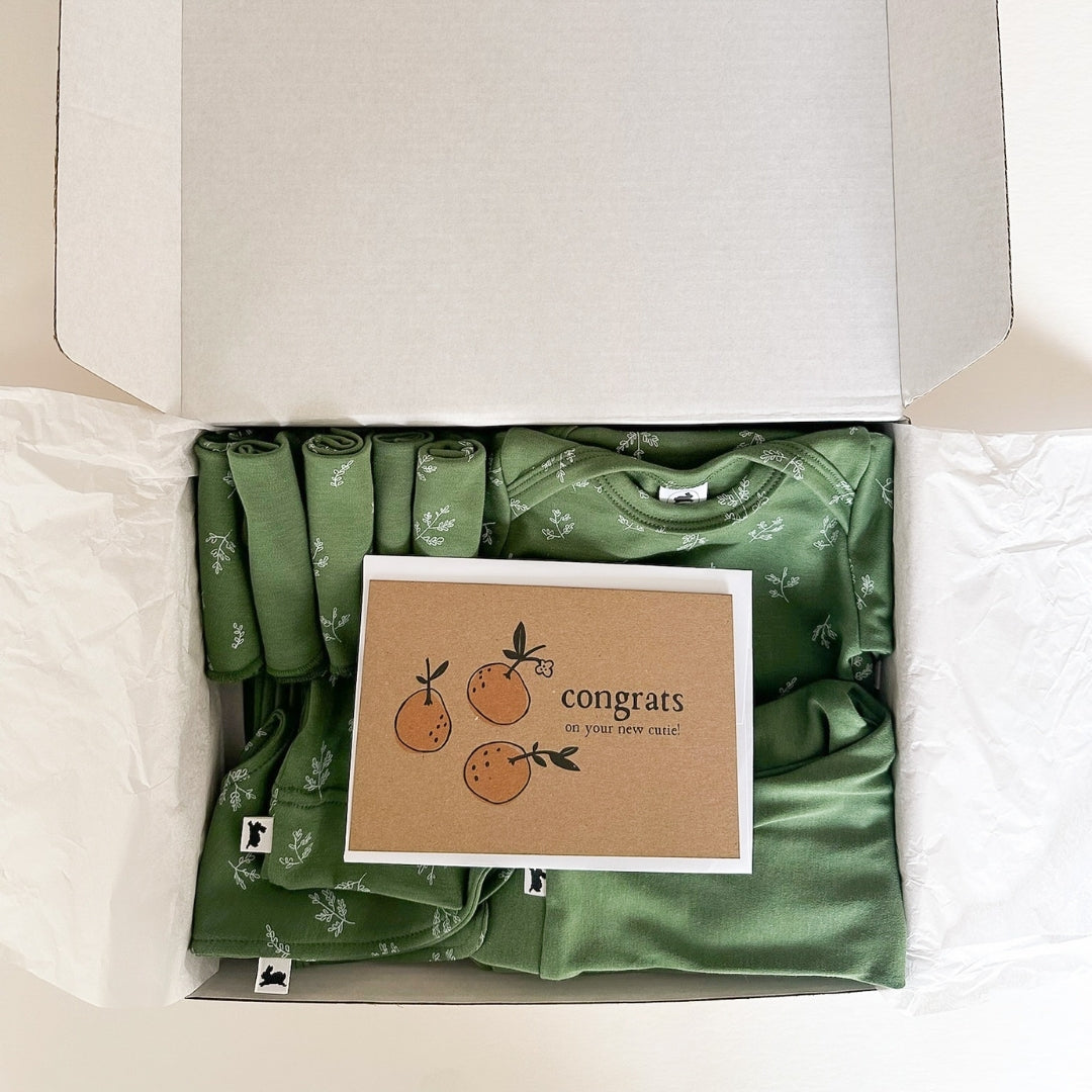 Bamboo Baby Capsule Gift Box - Sprig & Leaf Green-6