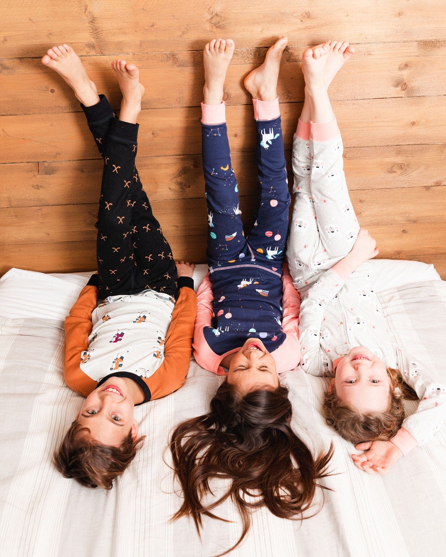 Organic Cotton Long Sleeve Two Piece Printed Unicorns Pajama Navy-1