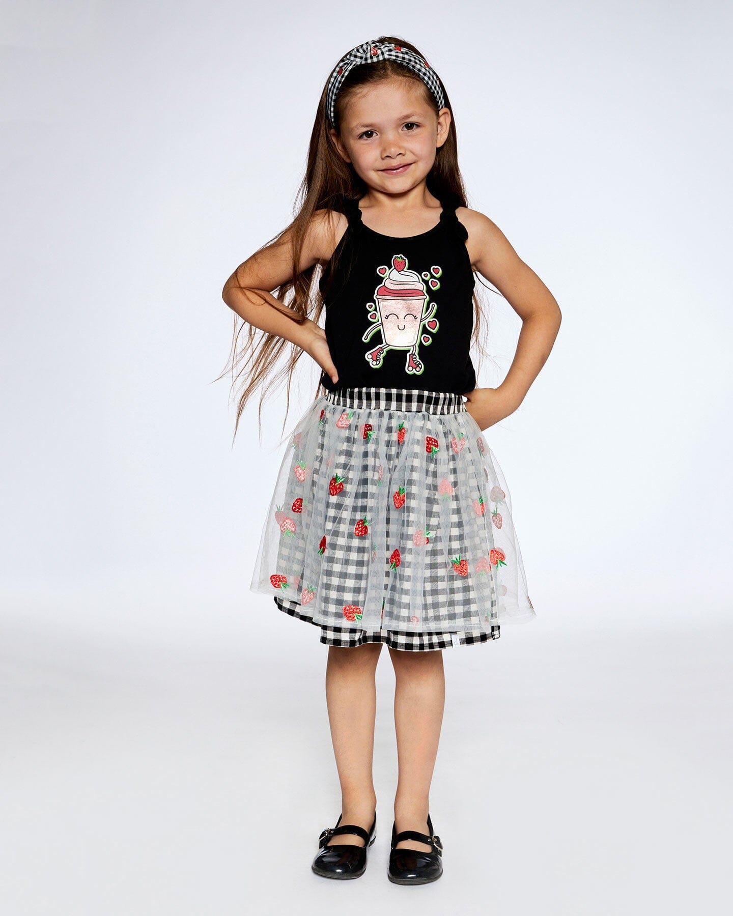 Organic Cotton Tank Top With Knot Black-2