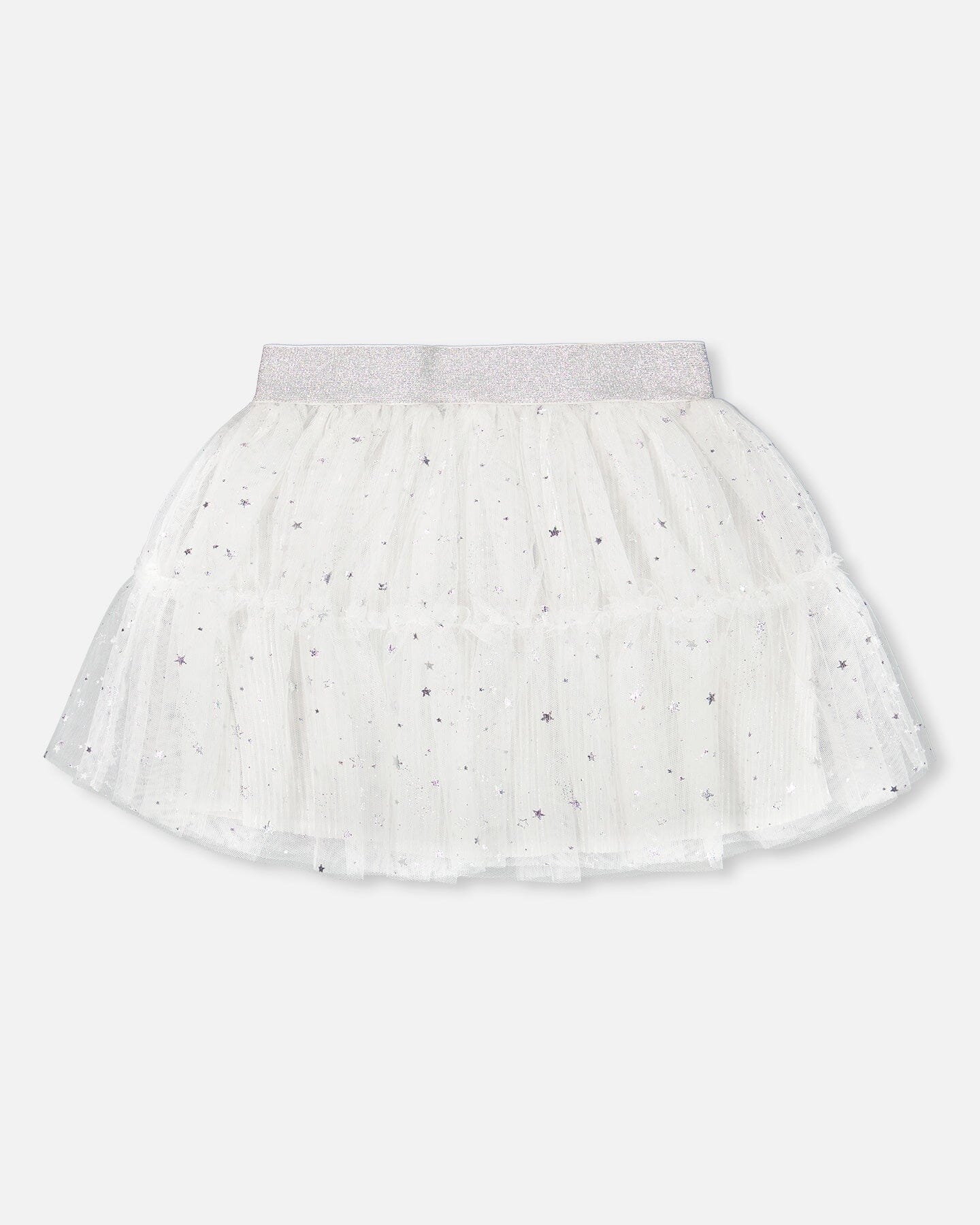 Glittering Tulle Skirt Off White-3