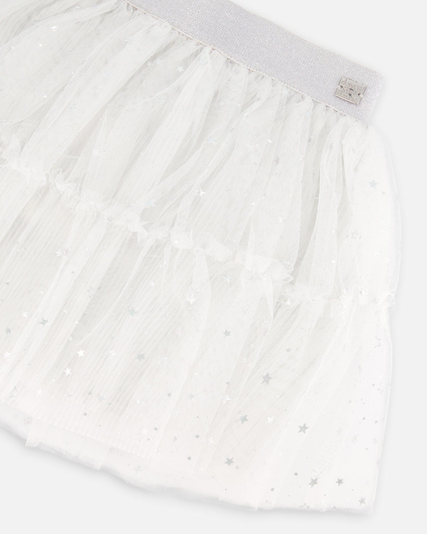 Glittering Tulle Skirt Off White-4