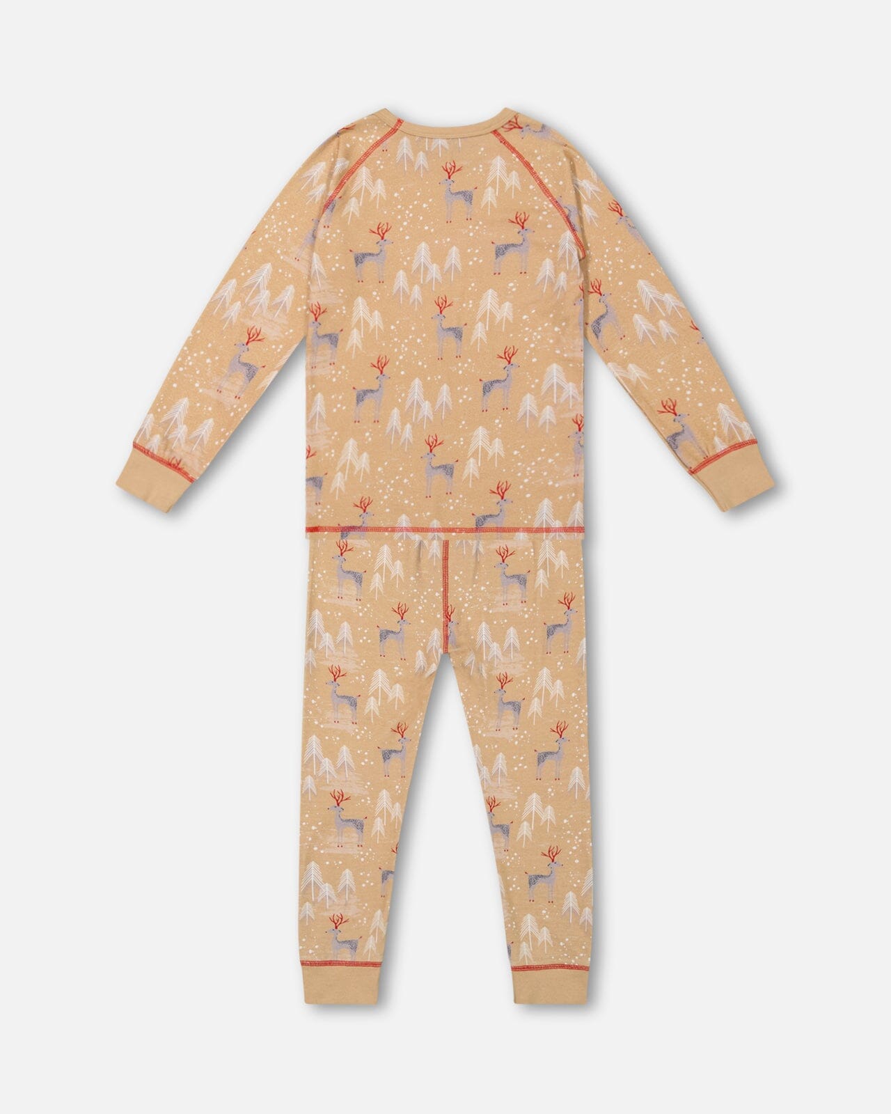Organic Cotton Kid Two Piece Family Christmas Pajama Set-2