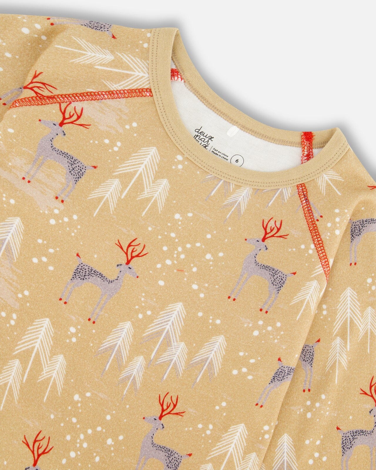 Organic Cotton Kid Two Piece Family Christmas Pajama Set-3