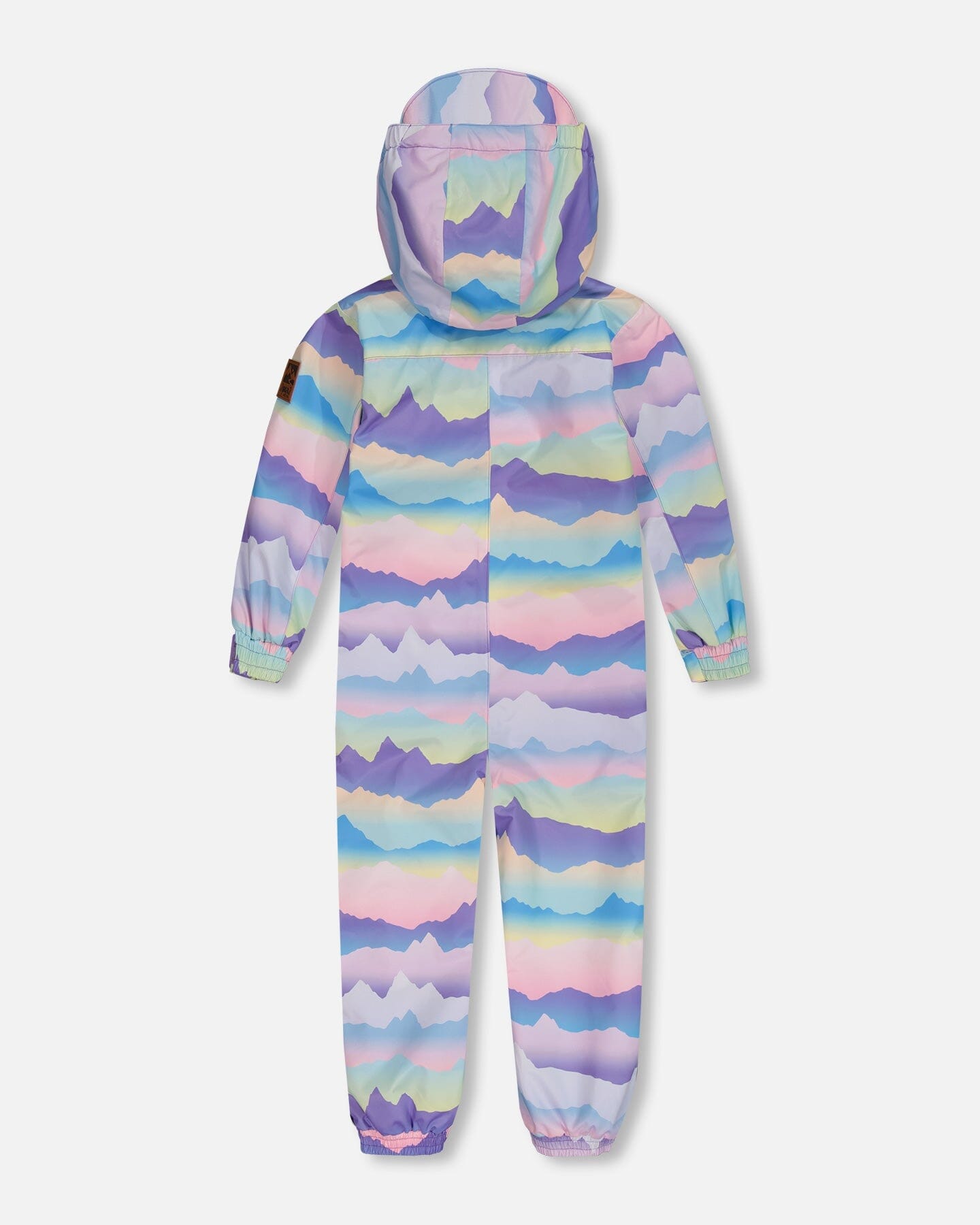 Printed Mid-Season One-Piece Outerwear Mauve And Blue, Pink Mountain-2