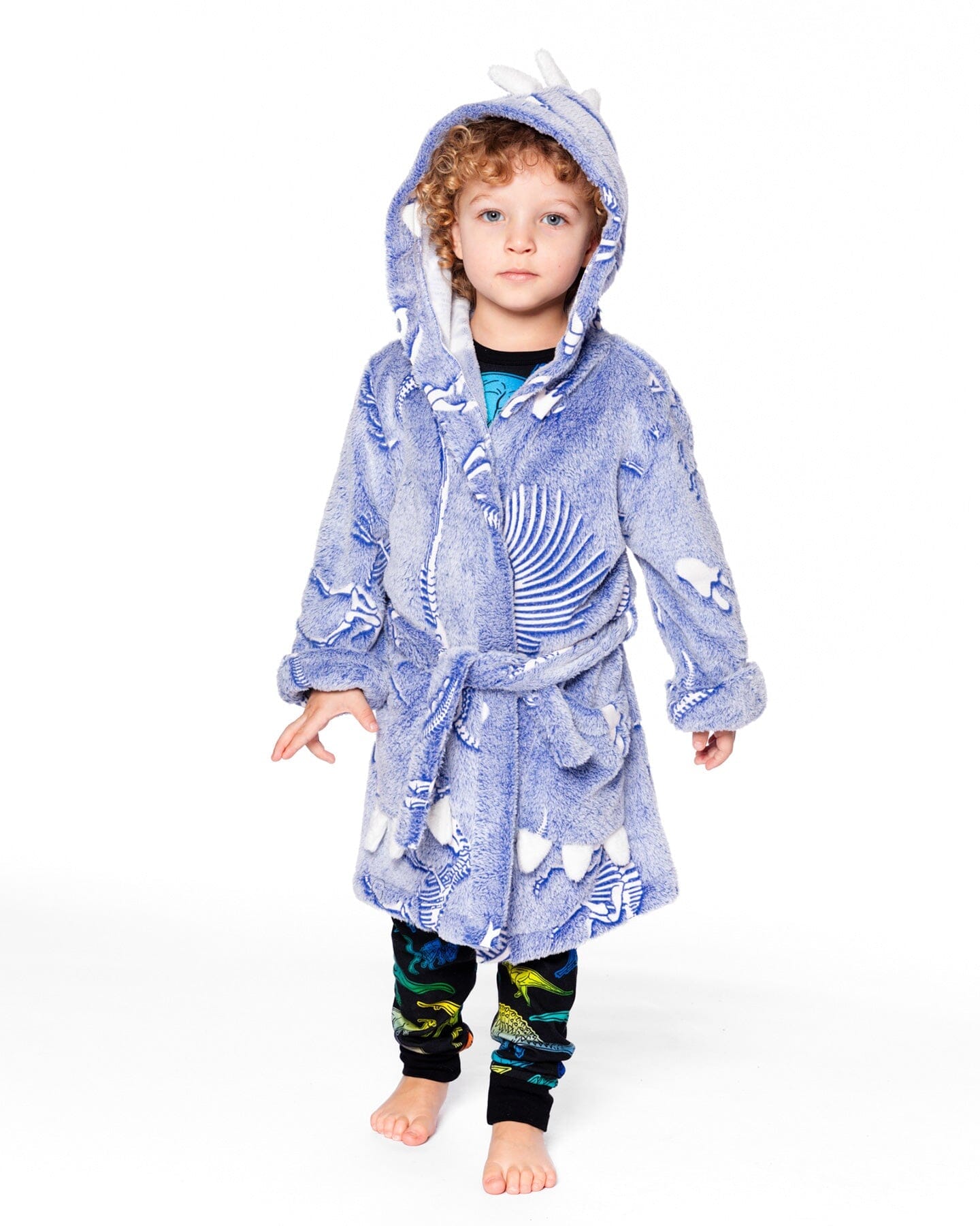 Plush Glow In The Dark Robe Blue And White-1
