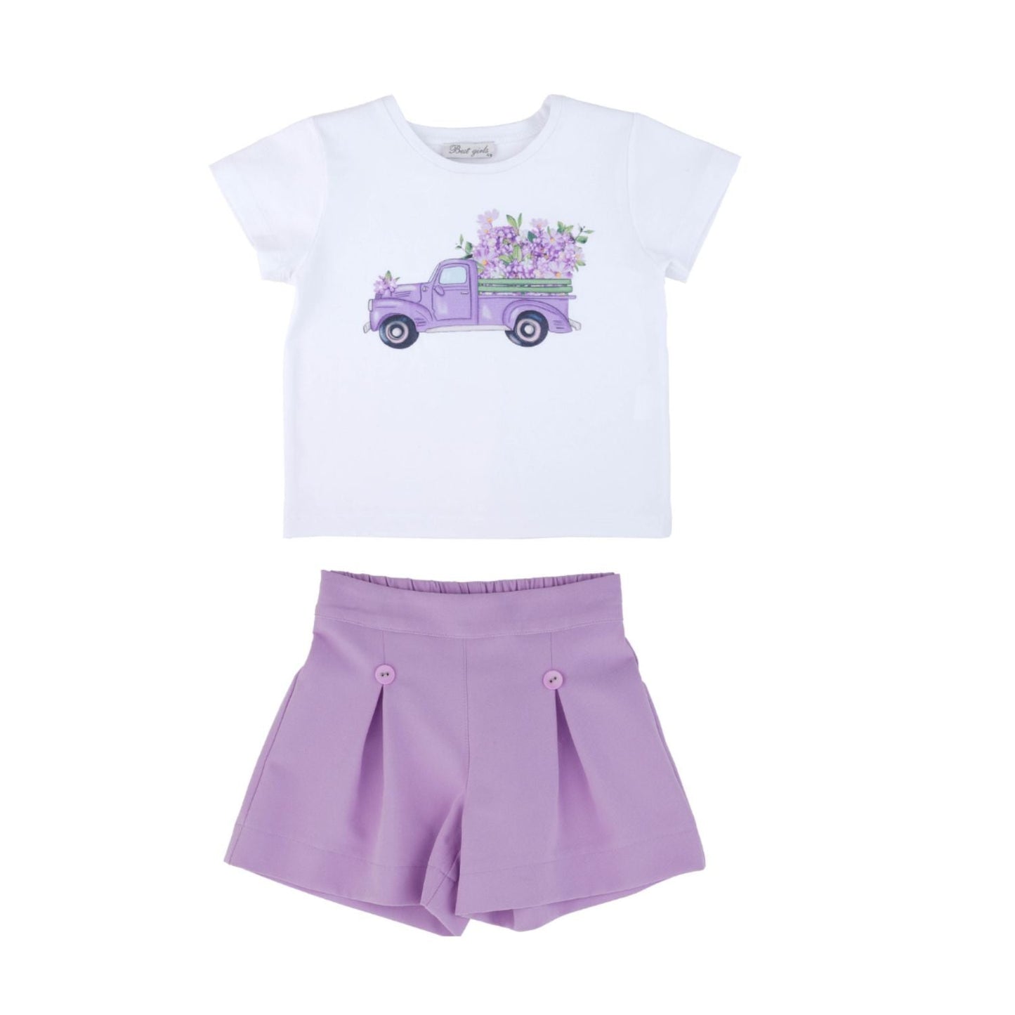 Lilac Truck Girls Casual Set-1
