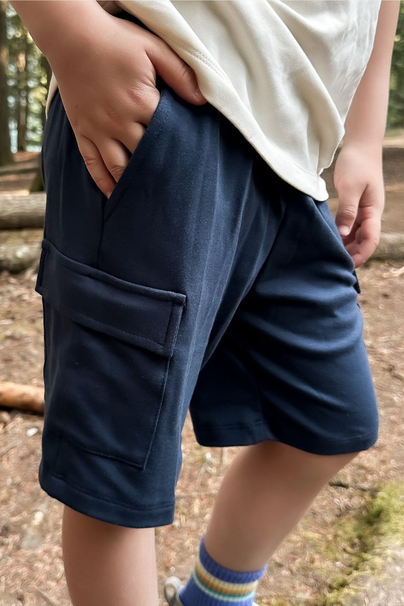 Kids Bamboo Cargo Shorts-1