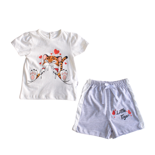 Little Tigress Baby Short Set-0