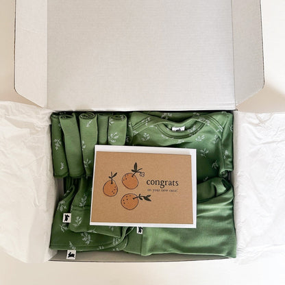 Bamboo Baby Capsule Gift Box - Sprig & Leaf Green-6