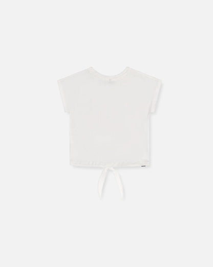 Organic Cotton T-Shirt With Knot White-2
