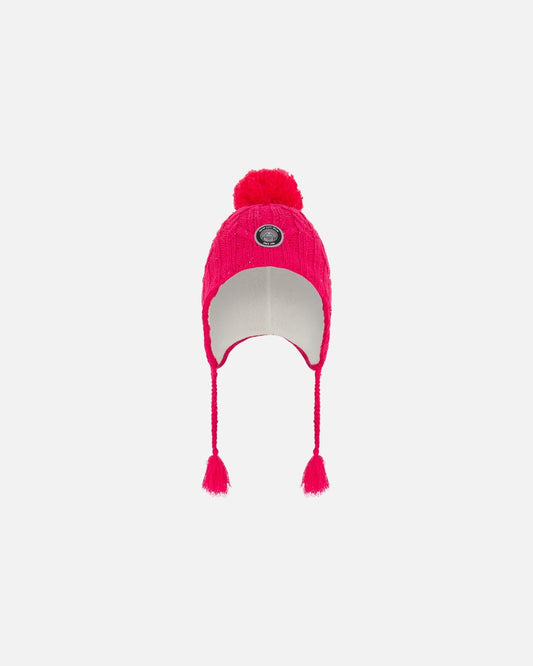 Peruvian Knit Hat Fuschia Pink-0