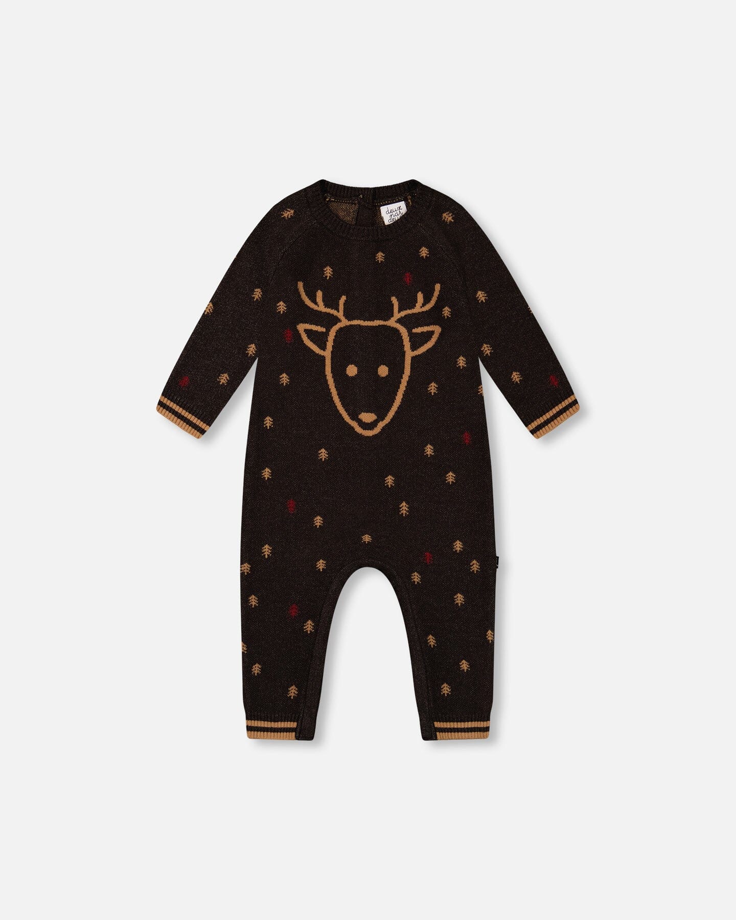 Knitted Jumpsuit With Intarsia Reindeer-0