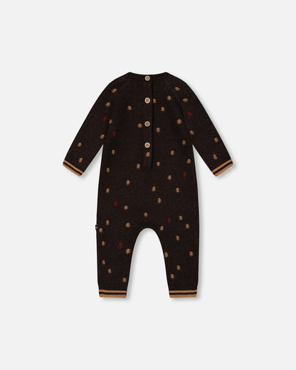 Knitted Jumpsuit With Intarsia Reindeer-1