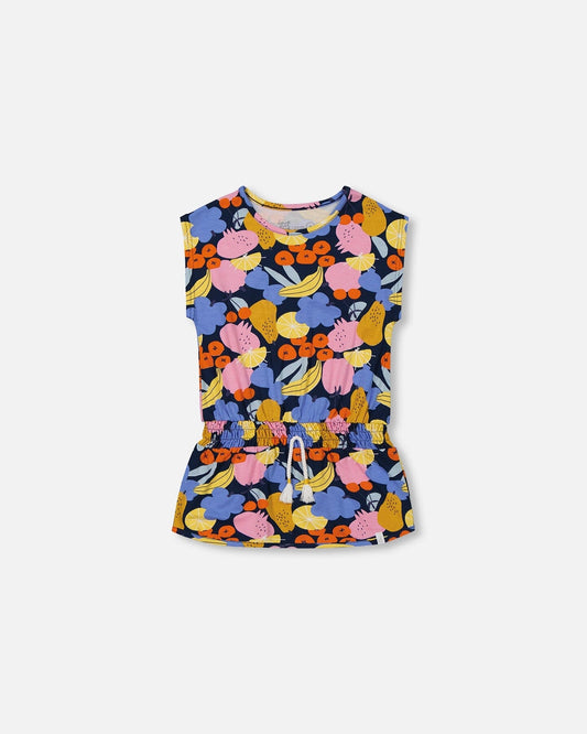 Printed Tunic Top Multicolored-0