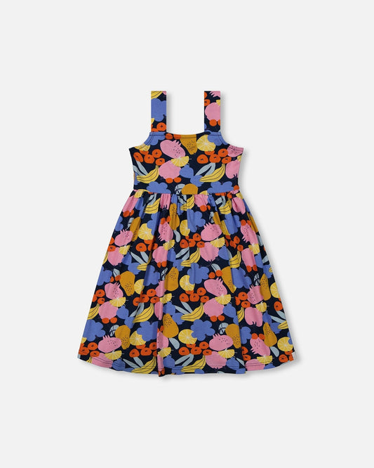 Printed Sleeveless Dress Multicolored-0