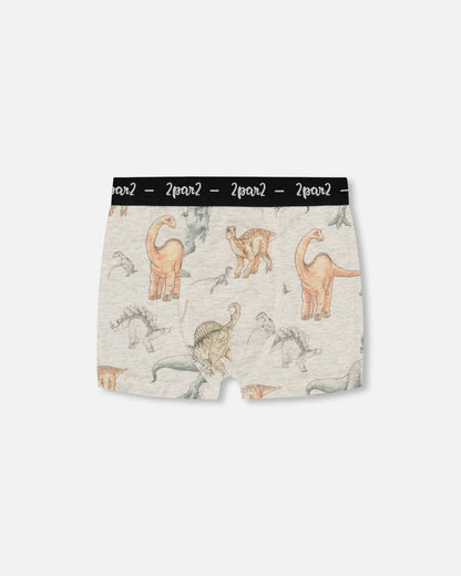 Printed Organic Cotton Boxer Shorts (3 Pack) Multicolored-2