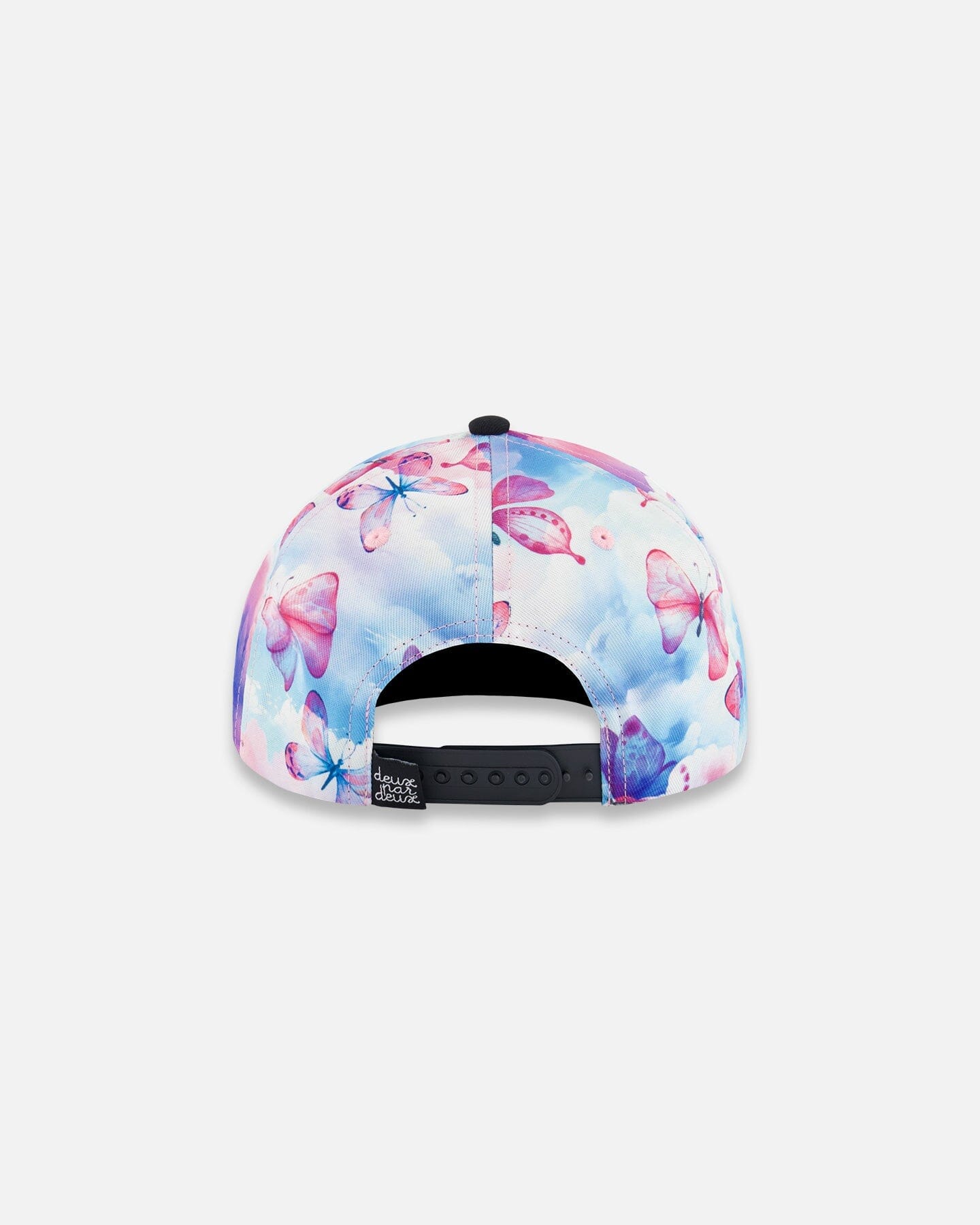 Printed Cap Butterflies On Multicolored And Black Background-3