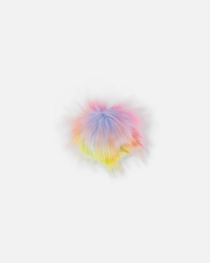 Multi-Colored Fake Fur Pompom For Hat-0