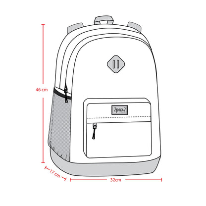 Kids Backpack Rainbow Heart Print-3